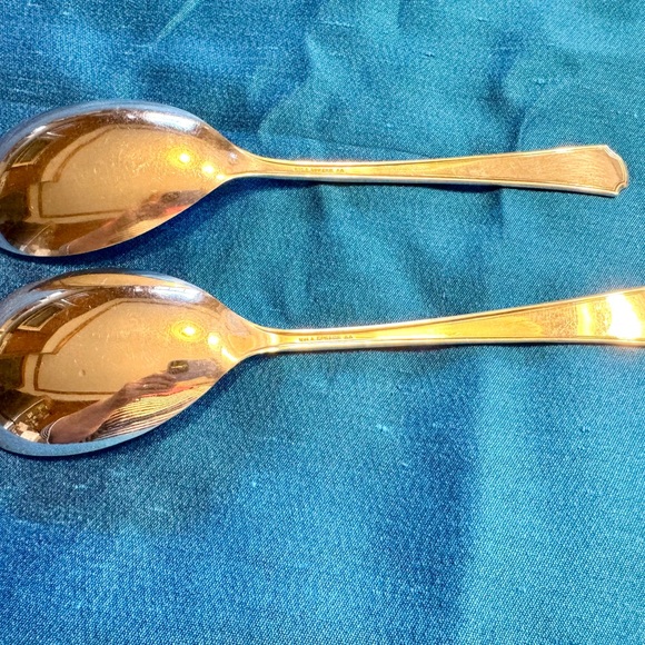 BEAUTIFUL! Wm A Rogers AA Silver Silverplate 1929 Berkeley Salad Set "A" - Picture 11 of 11